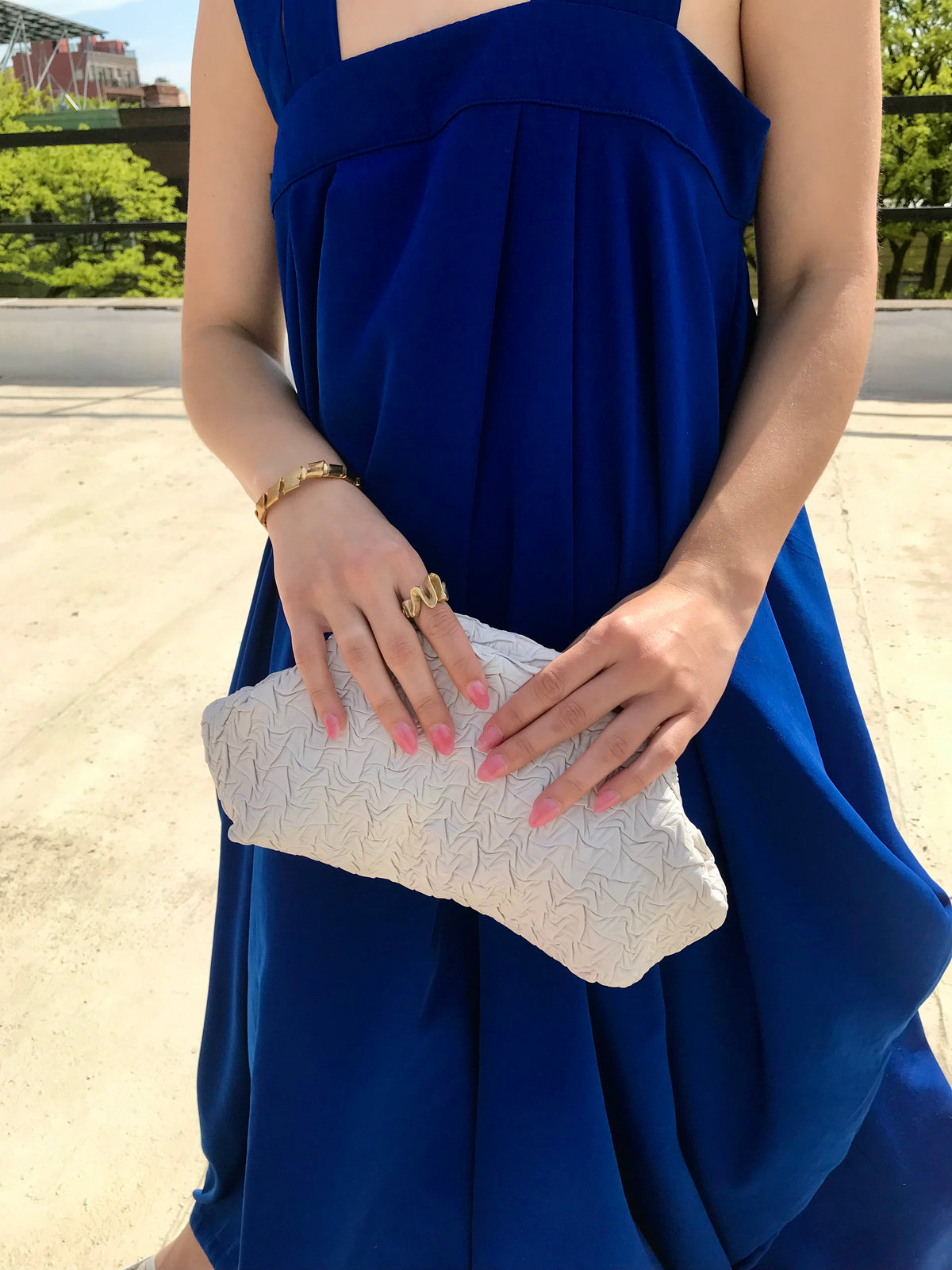 Cara Italian Leather Clutch