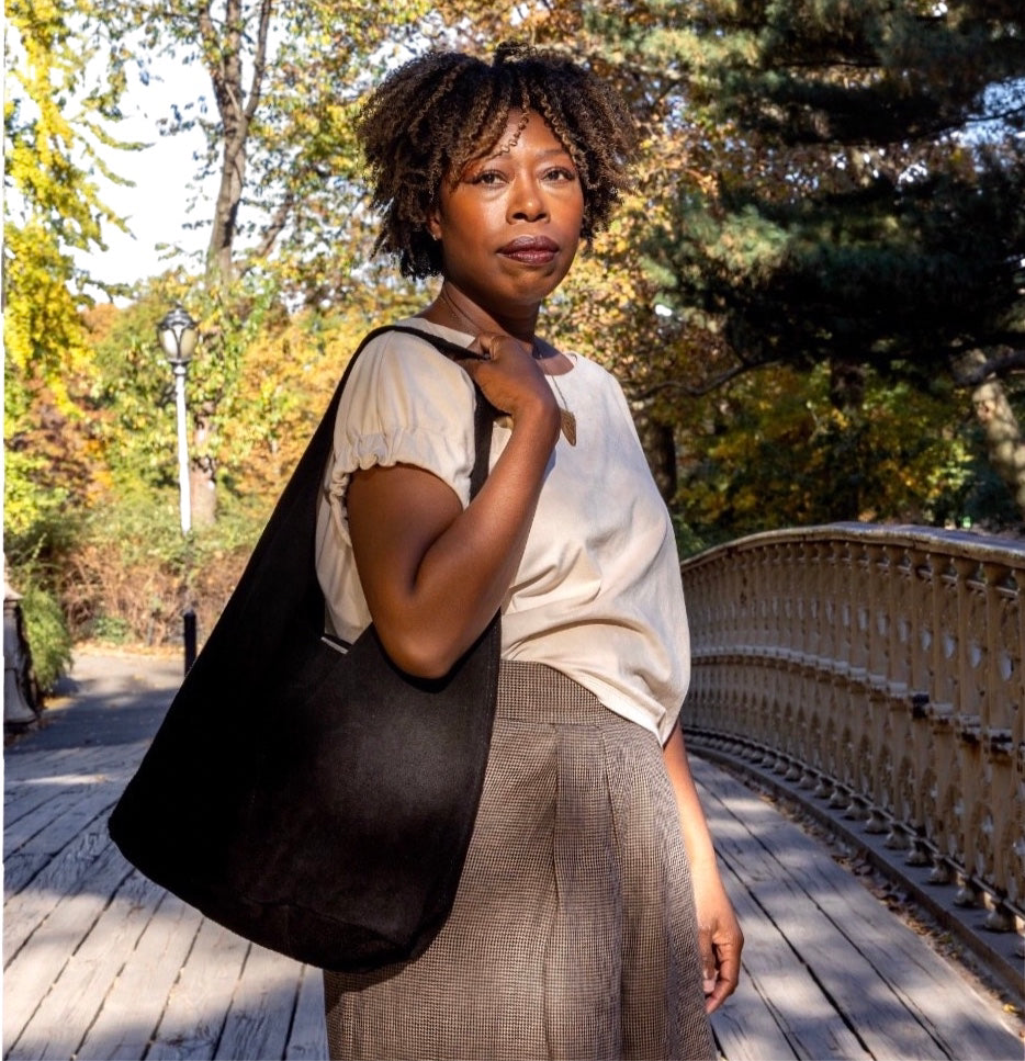 Suede Boho Zip-Top Shoulder Bag