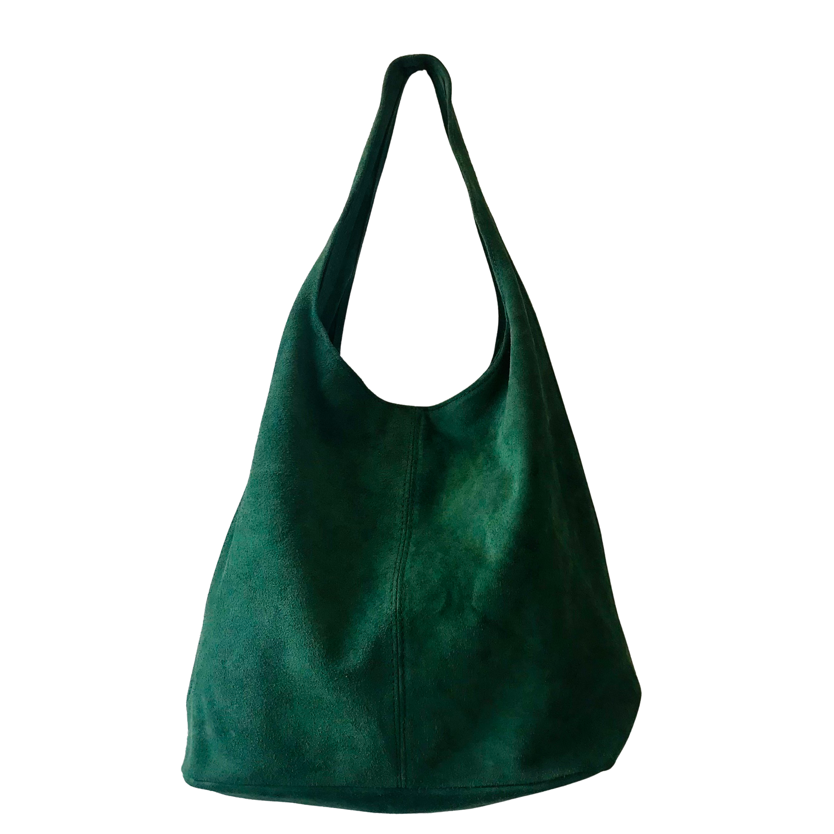 Suede Boho Zip-Top Shoulder Bag