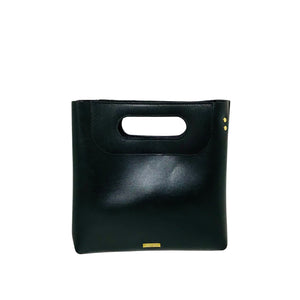 Black Leather Cut-Out Little Lilly Bag