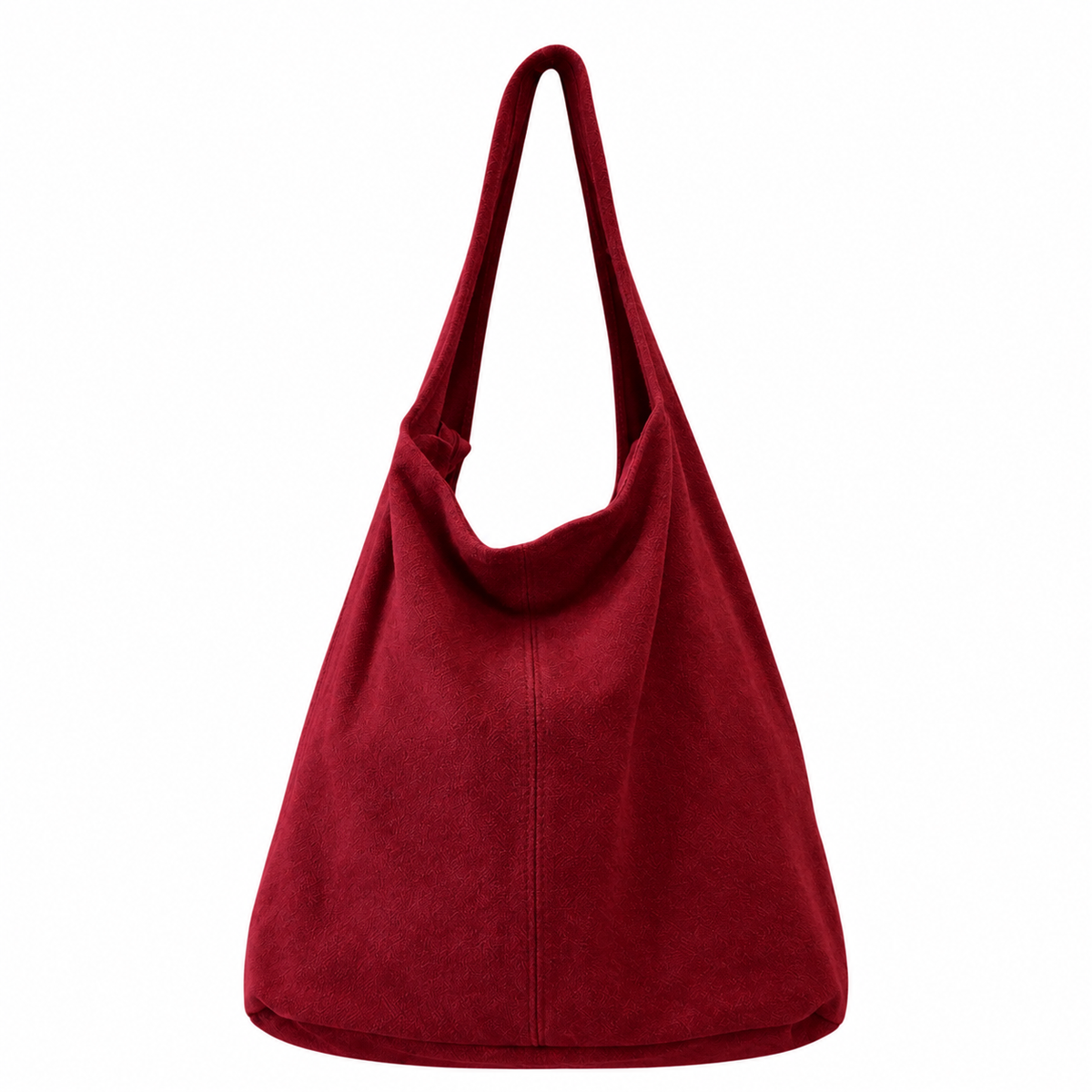 Suede Boho Zip-Top Shoulder Bag