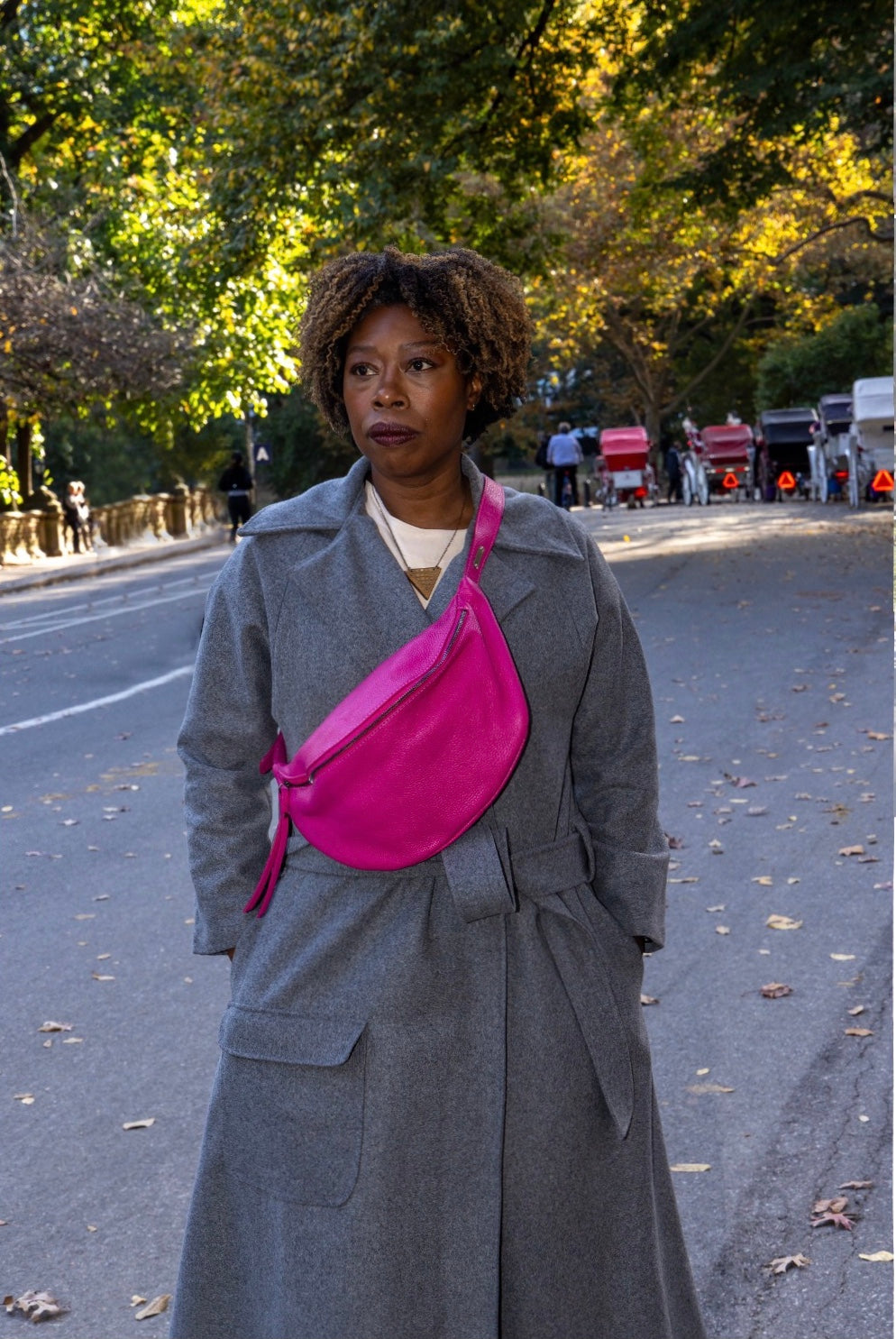 Pebbled Leather Sling Bag