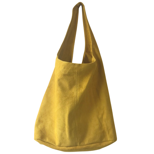 Suede Boho Zip-Top Shoulder Bag