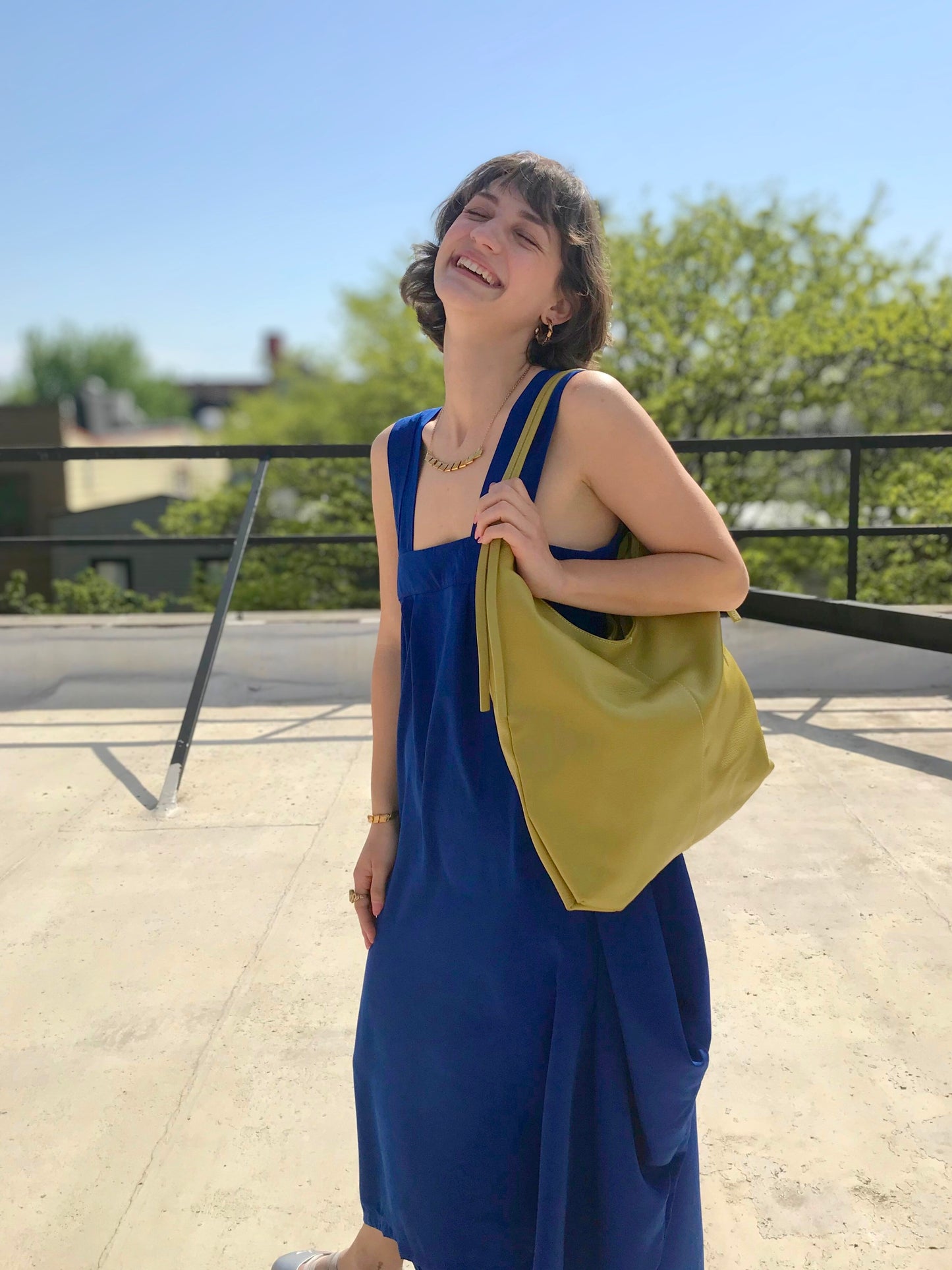 Kira XL Leather Shoulder Bag