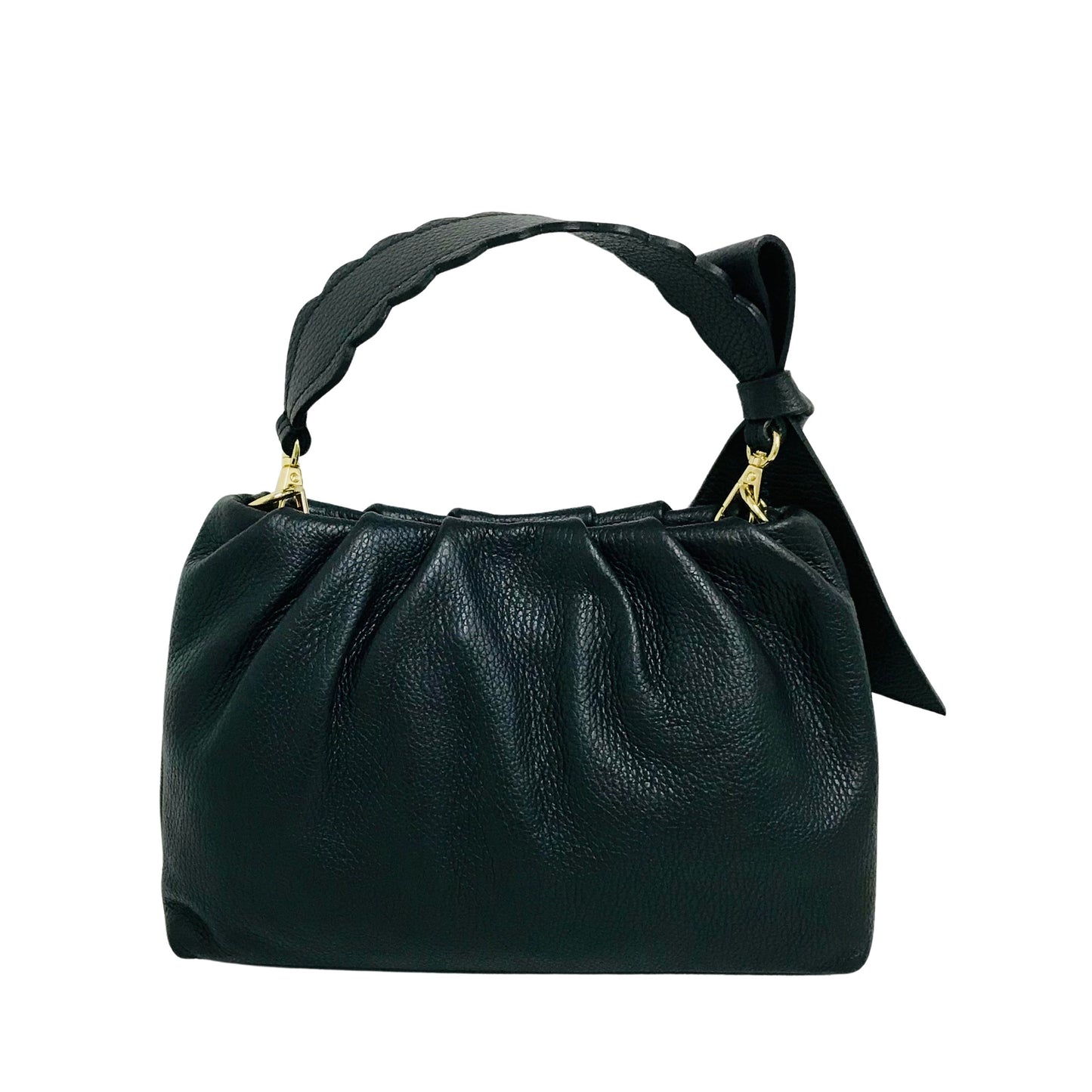 Bow Leather Shoulder Bag
