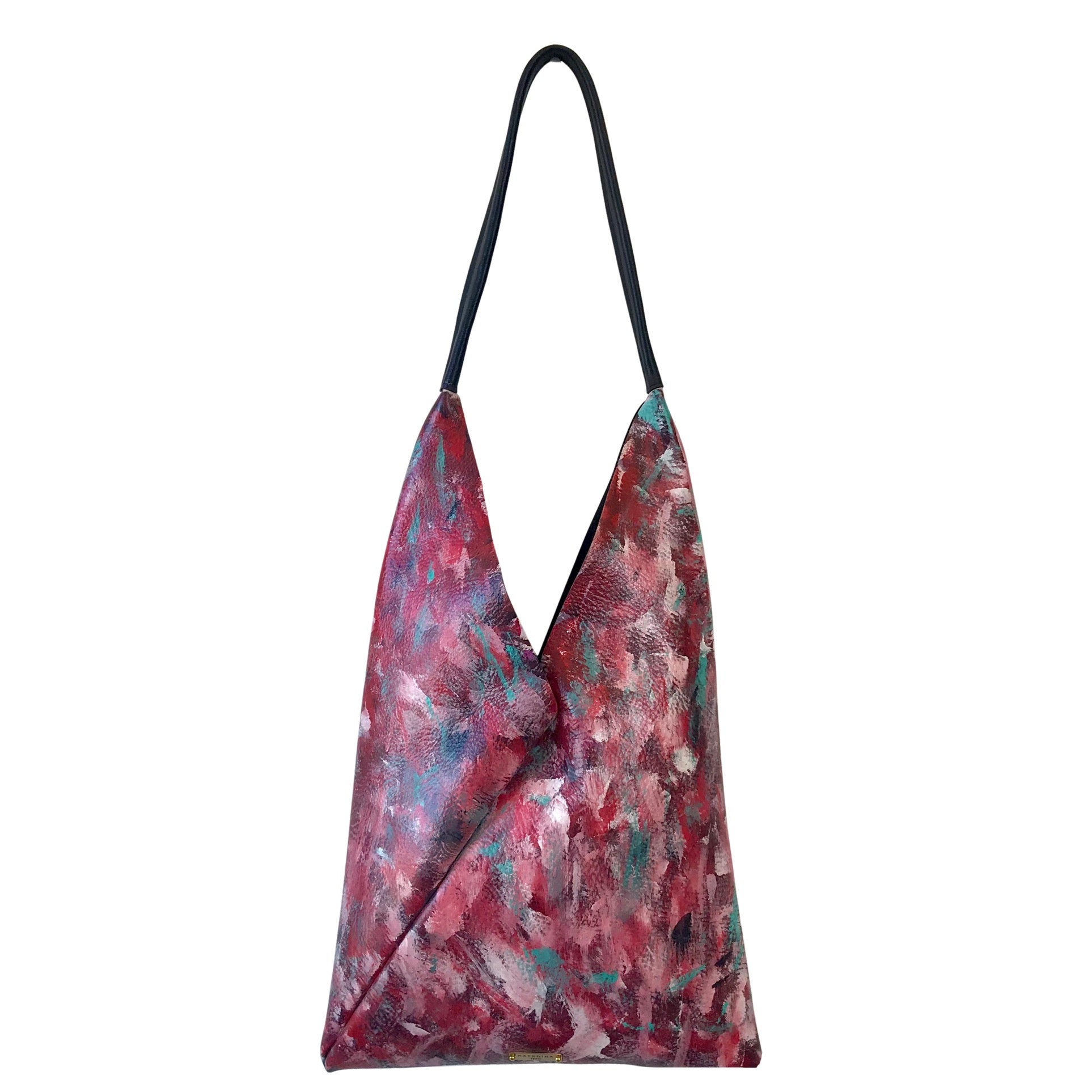 Hand-painted Bento Leather Shoulder Bag