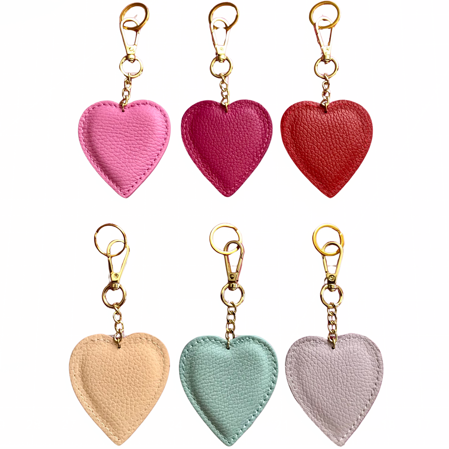 Leather Heart Charms