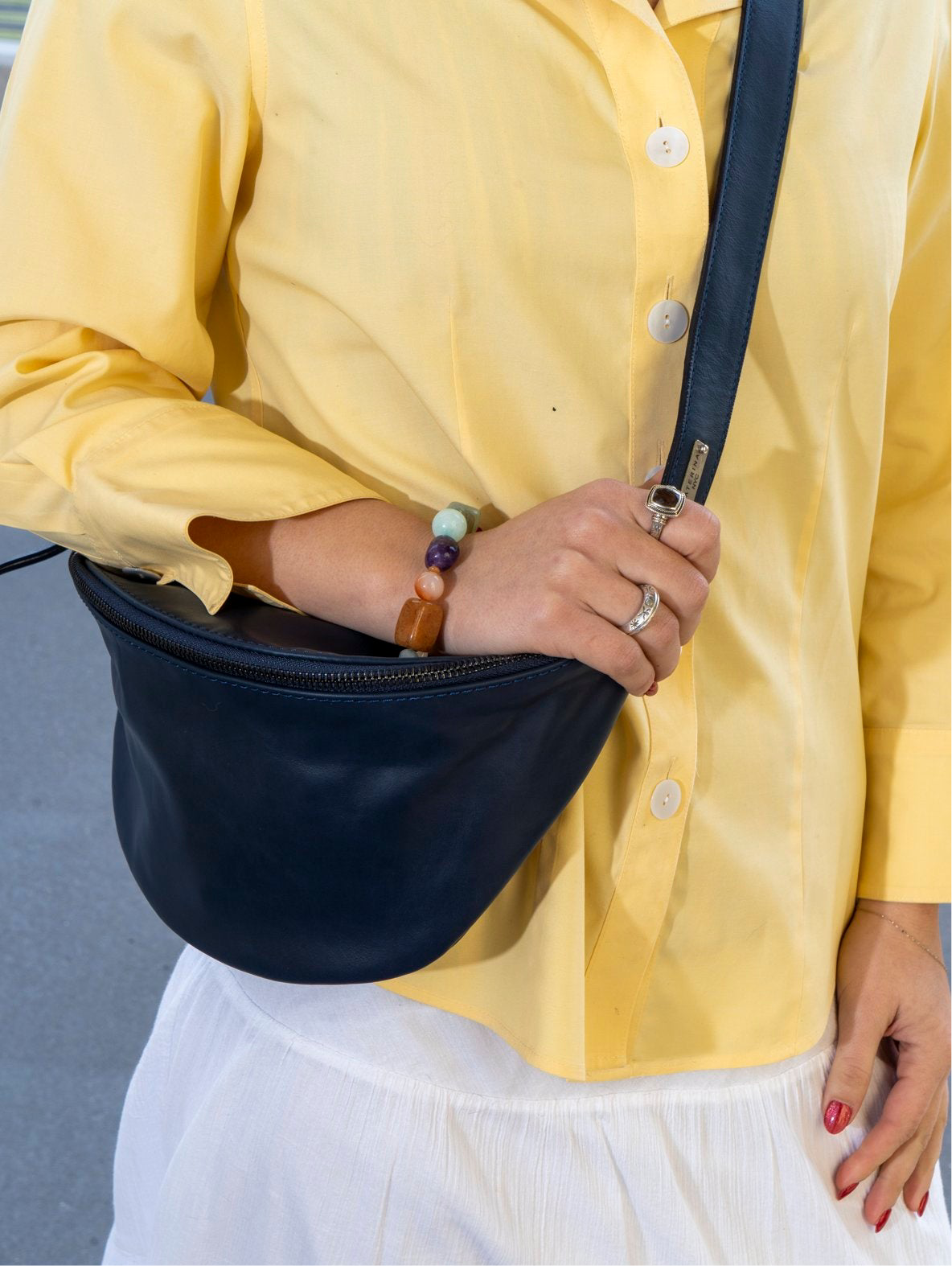 Smooth Italian Leather Sling Bag